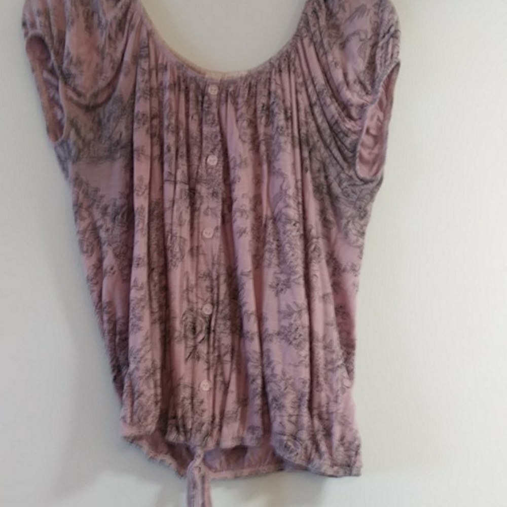 Purple and grey blouse